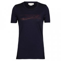 Tričko krátky rukáv Icebreaker Women Tech Lite II SS Tee Ski Stripes