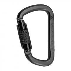 Karabína Rock Empire Steel Carabiner D KL-2T Black