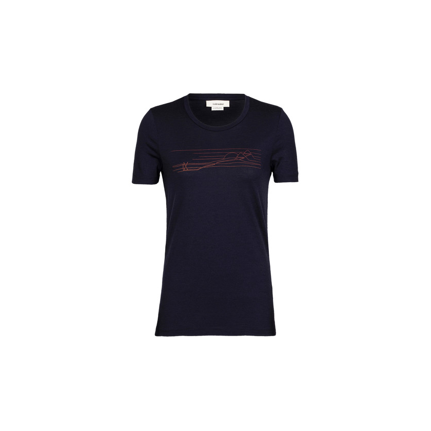 Tričko krátky rukáv Icebreaker Women Tech Lite II SS Tee Ski Stripes