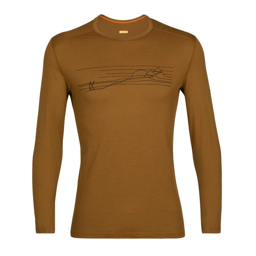 Tričko dlhý rukáv Icebreaker Men 200 Oasis LS Crewe Ski Stripes