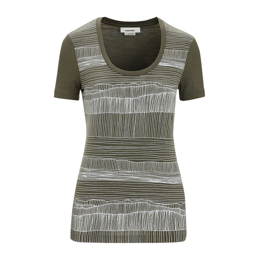 Tričko krátky rukáv Icebreaker Women Tech Lite II SS Scoop Tee Reflection Lines