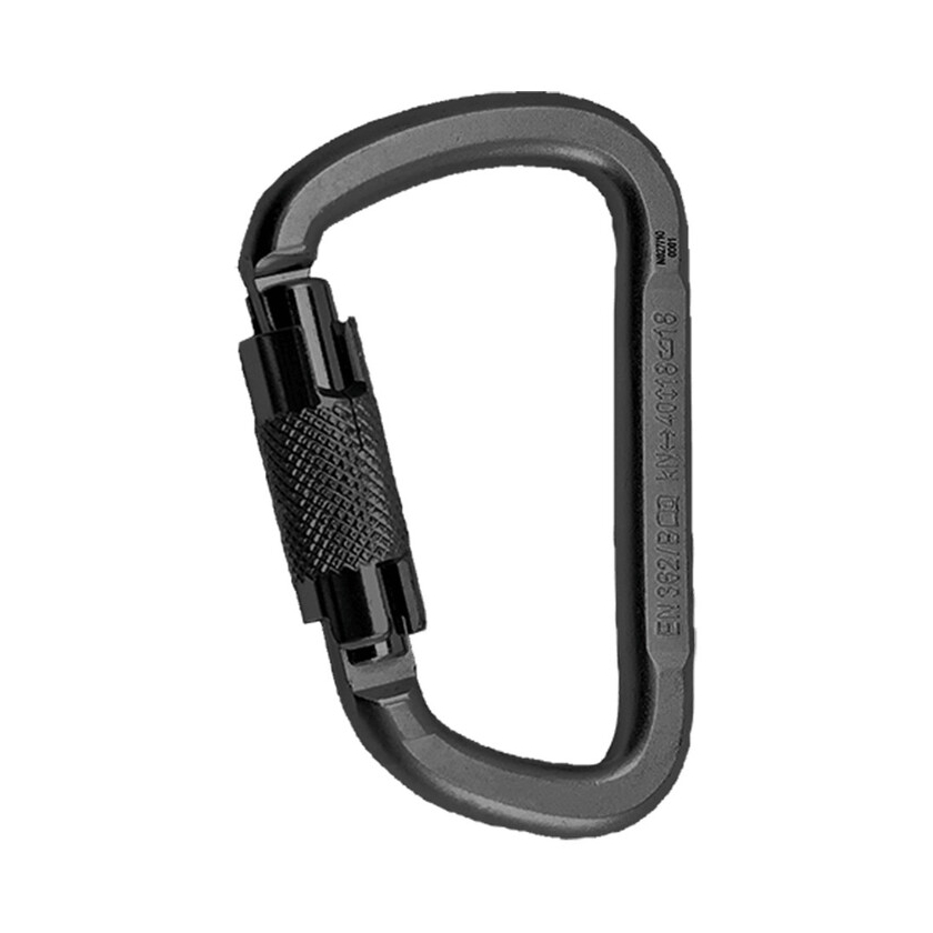 Karabína Rock Empire Steel Carabiner D KL-2T Black