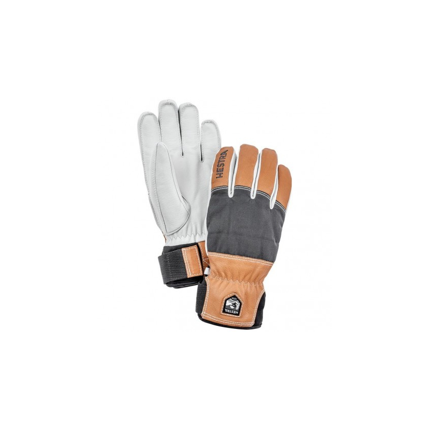 Rukavice Hestra Army Leather Abisko - 5 finger Grey