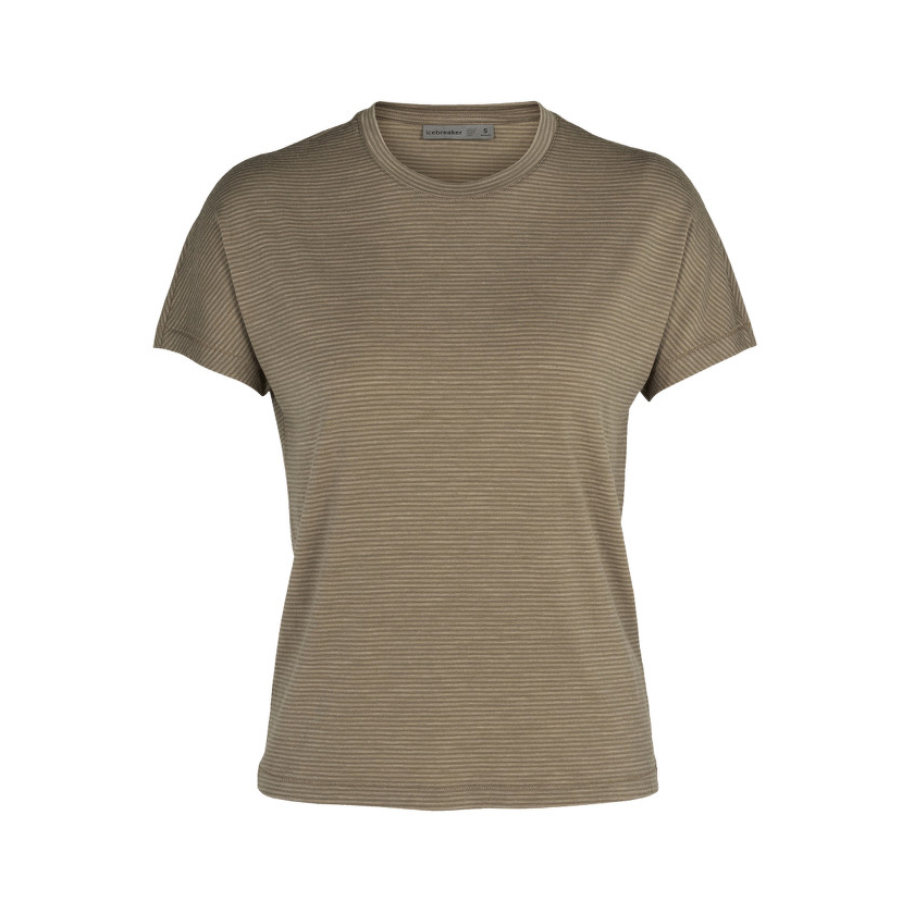 Tričko Icebreaker womens Utility Explore SS Crewe Stripe